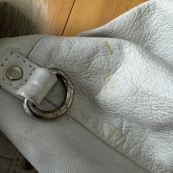 Ritual Fashion White Goat Hide Fur Huntress Coat Jacket Robe Oversize Hood 10 - Picture 13 of 16